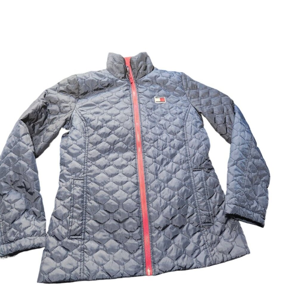 Tommy Hilfiger 3 In 1 All Weather System Blue Quilted Jacket Womens Size Small